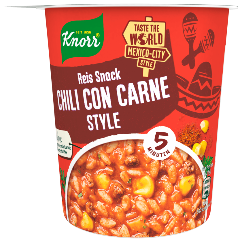 Knorr Reis Snack Chili con Carne Style 57g